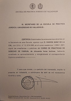 Curso de la Escuela de Práctica Jurídica de especialización en familia