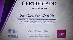 Jornadas violencia de género. UVA. Cátedra de Género. 2024